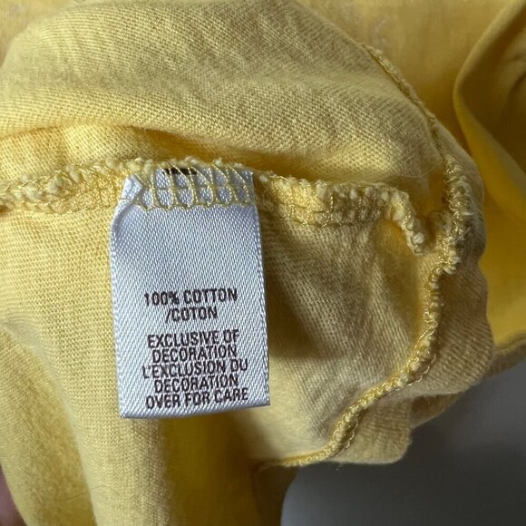 Y2K Abercrombie & fitch yellow t-shirt women’s size large - Picture 6 of 8